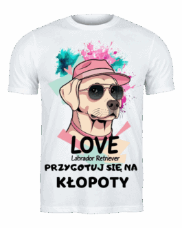 Wesoła Koszulka Labrador Retriever – oversize